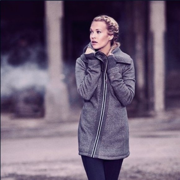 Calia Gray Asymmetrical Zip Sweatshirt 